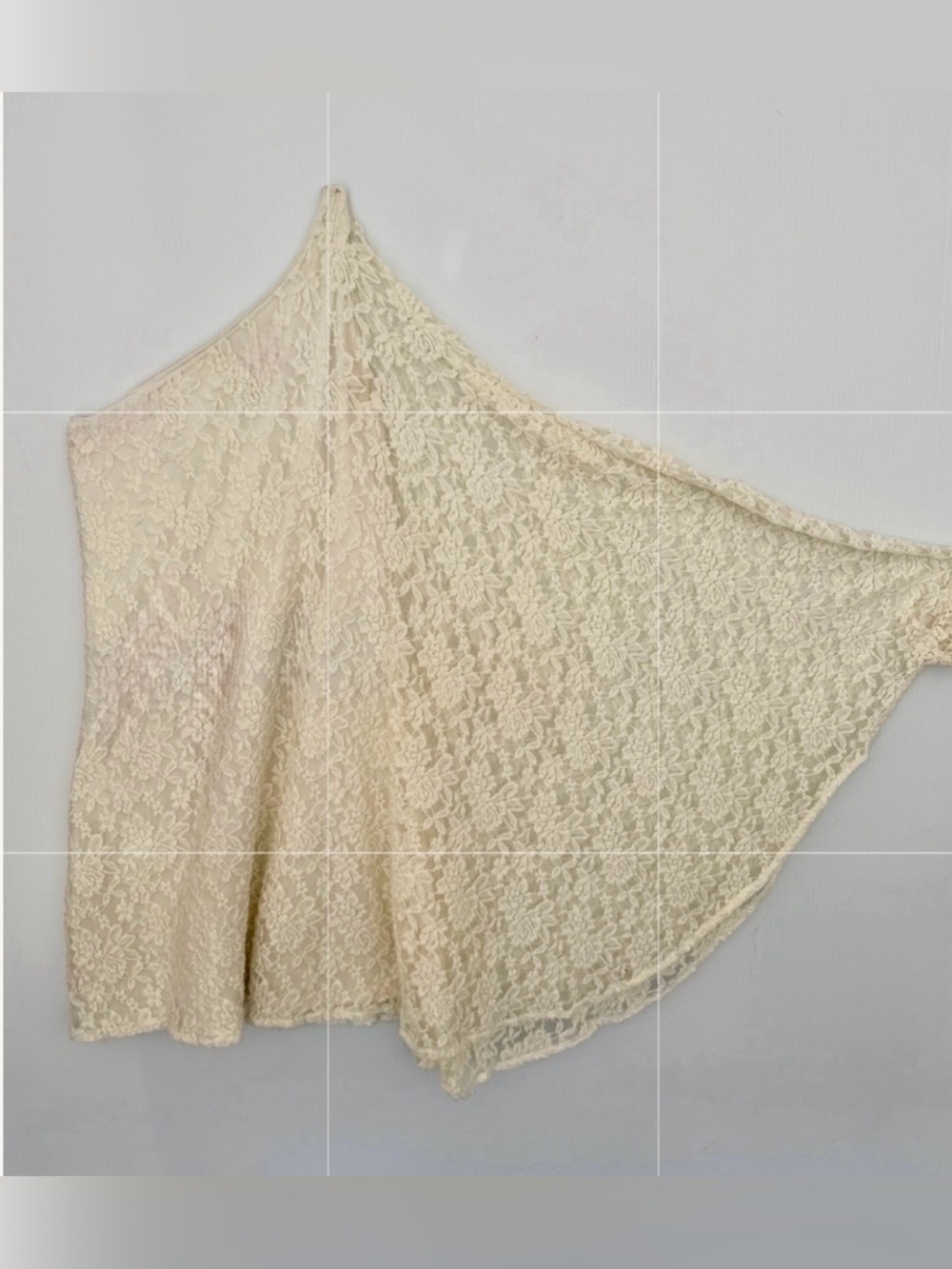 One- Shoulder Lace Dress in Cream